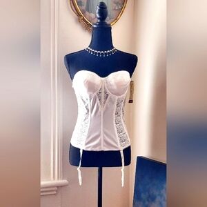 DOMINIQUE Colette Lace Corset Bridal Longline Bra Torsolette NWT Sz: 38A